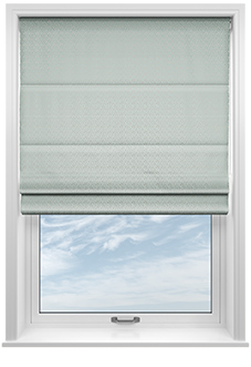 Dew Drop, Metallic Sky - Motorised Roman Blind